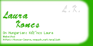 laura koncs business card